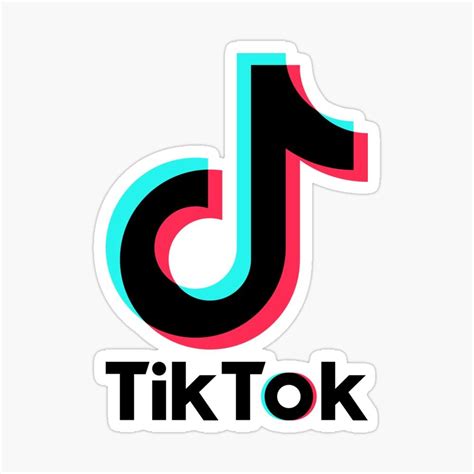 Tik Tok Sticker By Red Socks Logo Sticker Snapchat Logo Vinyl Sticker