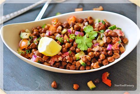 Black Chana Chaat Black Chickpea Chaat Recipe Your Food Fantasy
