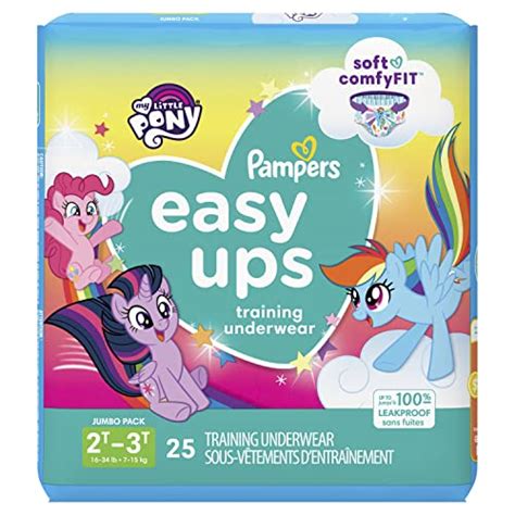 Pampers Easy Ups Training Underwear Girls Size 4 2t 3t 25 Count