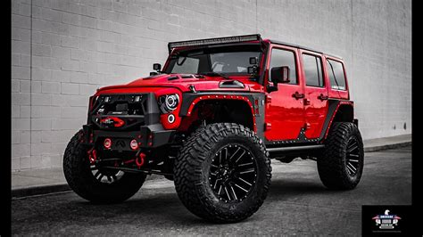 Custom Jeep Wrangler Unlimited Red Armor Demon Edition Youtube