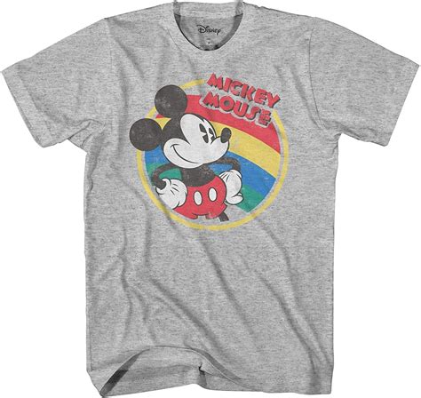 Disney Disney Mickey Mouse Retro Rainbow Classic Vintage Disneyland World Tee Adult Mens
