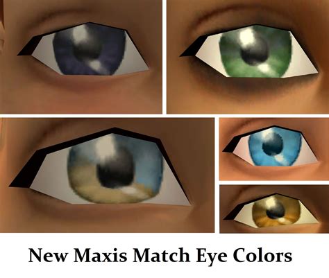 Mod The Sims Maxis Match Eyes 10 Colors