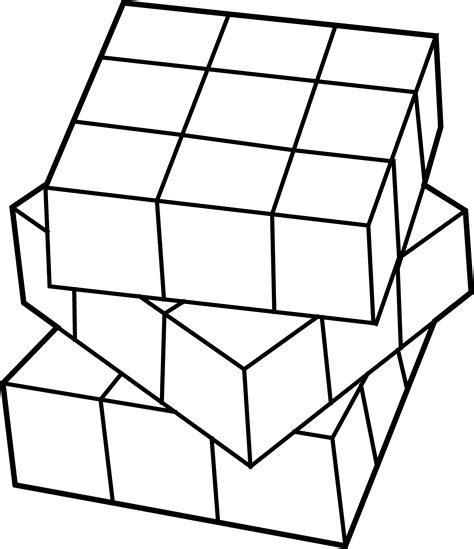 Read more about speed cubing at the web page of jessica fridrich, the 1982 czech champion, at www.speedcubing.com, on the web site of the world rubik's cube association. Rubiks Cube Line Art - Free Clip Art