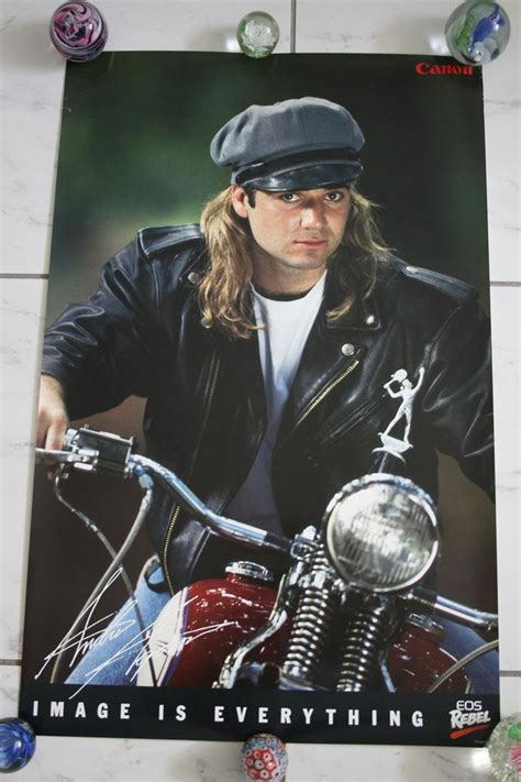 Poster Andre Agassi On Motorcycle For Canon Eos Rebel Image Is