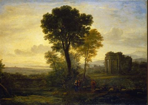 Landscape With Jacob Rachel And Leah At The Well Morning Painting