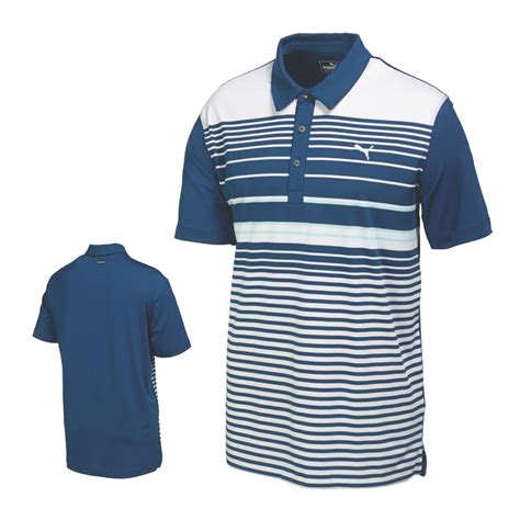 Puma Mens Yd Stripe Golf Polo Shirt
