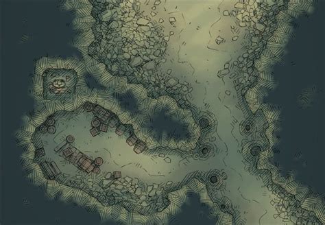 Cavern Mouth 2 Minute Tabletop Fantasy Map Dungeon Maps Tabletop