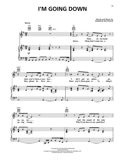 Im Going Down Sheet Music By Mary J Blige Piano Vocal And Guitar