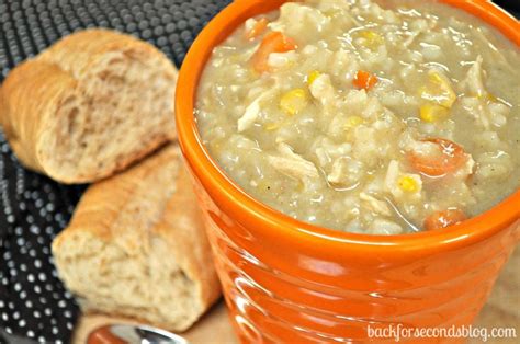 We have so many chicken soup recipes, we couldn't just stick to a top 10! Easy Crock Pot Creamy Chicken and Rice Soup - Back for Seconds