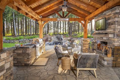 Rustic Outdoor Living Space Ideas Rustic Outdoor Space Traditional