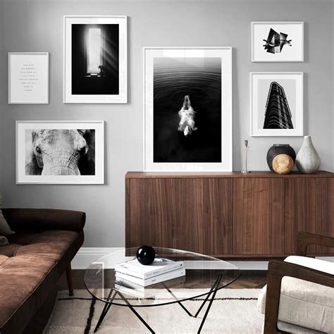 Abstract Minimalism Black And White Gallery Wall Art Canvas Prints Nordic