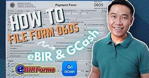 How to File Annual Registration (BIR Form 0605) Online with eBIR Forms and Pay using GCash