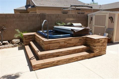 Wood Hot Tub Surround Design Ideas Hot Tub Surround Hot Tub Patio Hot Tub Backyard