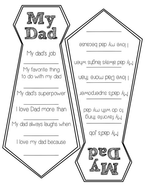 Free Preschool Fathers Day Printables Free Printable Templates