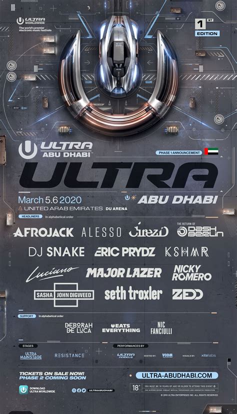 Ultra Abu Dhabi Announces Highly Anticipated Phase 1 Lineup Ultra