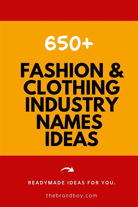 1200 Best Fashion And Clothing Industry Names Fashion Store Names