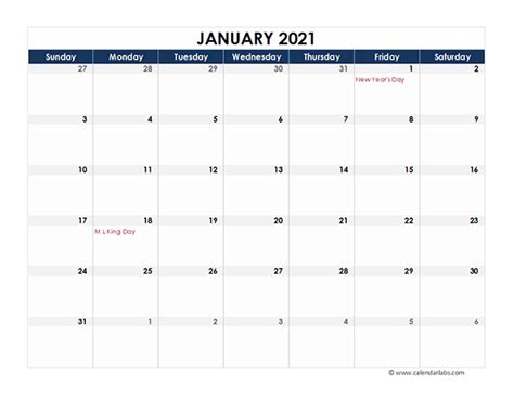 Calendar Labs 2020 Templates Calendar Template Printable Blank