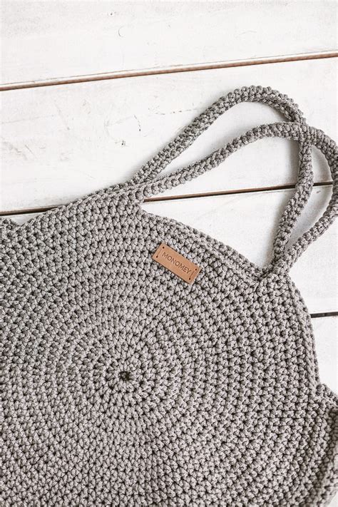 Crochet Bag Tutorial Round Tote Crocheted Patterns Crochet Etsy