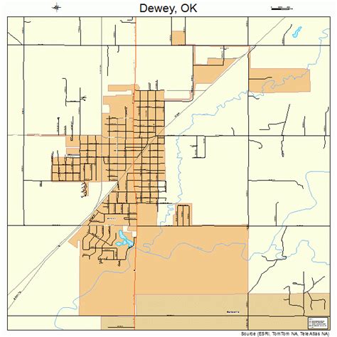 Dewey Oklahoma Street Map 4020550