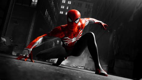 Download Black And Red Suit Spider Man Video Game 1600x900 Wallpaper