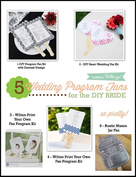 Easy Wedding Program Hand Fan Kits For The Diy Bride