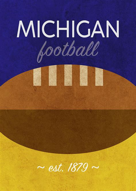 Michigan Football Minimalist Retro Sports Poster Series