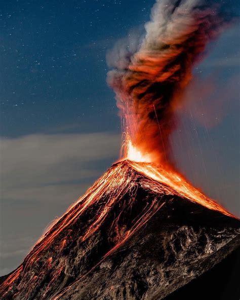 Volcán De Fuego Volcano Pictures Landscape Photography Erupting Volcano