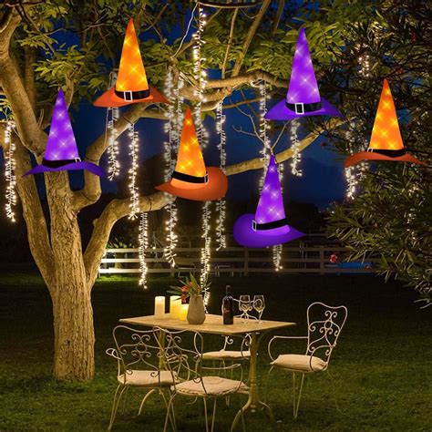 Joinart Halloween String Lights Halloween Decorations 6pcs Witch Hats