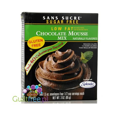 Plain chocolate mousse is amazing. Sans Sucre No Sugar Added Low Fat Chocolate Mouse ...