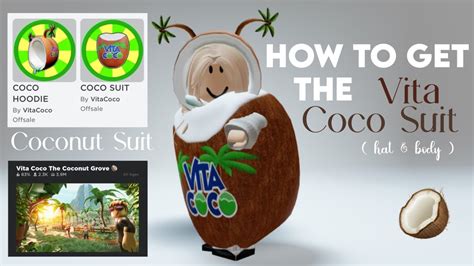 HOW TO GET THE FREE VITA COCONUT SUIT Hat And Body Accessories NEW FREE ITEMS ON ROBLOX