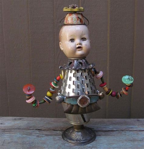 Steampunk Vintage Baby Doll Found Objects Assemblage Art Doll Etsy