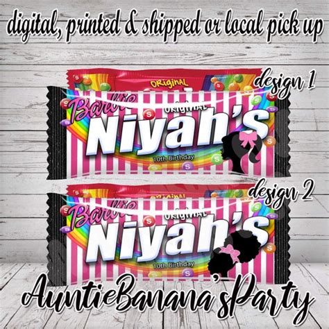 Barbie Skittles Custom Candy Wrappers Party Favors Etsy