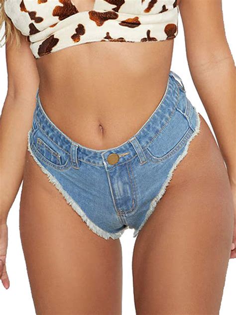 Ukap Ukap Women High Waist Beach Sexy Tassel Mini Denim Jeans Shorts