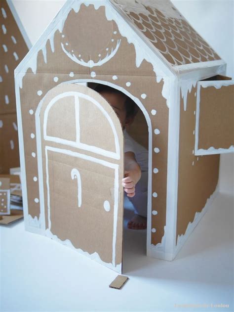 Diy Winter Wonderland Cardboard Gingerbread House Cardboard Box