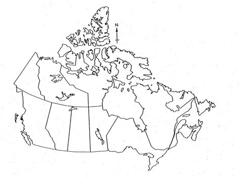Blank map of Canada for kids - Printable map of Canada for kids