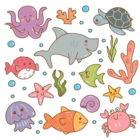 Dibujos Kawaii Para Dibujar Faciles Animales Marinos Imagesee