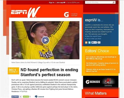 Espn Launches New Website For Women