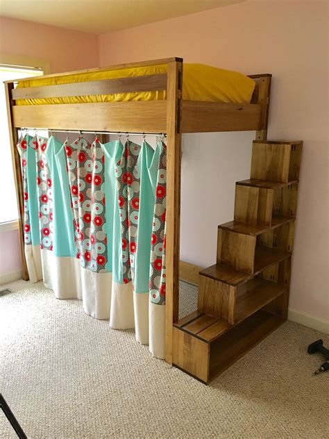 Storage Stairs For Loft Bed Diy Loft Bed Diy Loft Bed Stairs Diy Bunk Bed Diy Stairs Diy Bed