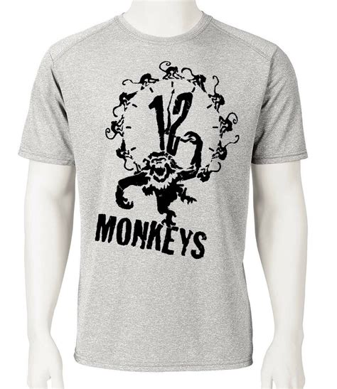 12 Monkeys Dri Fit Graphic T Shirt Retro 90s Sci Fi Movie Spf Active
