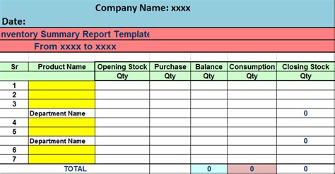 Excel Summary Report Template Excel Word Template