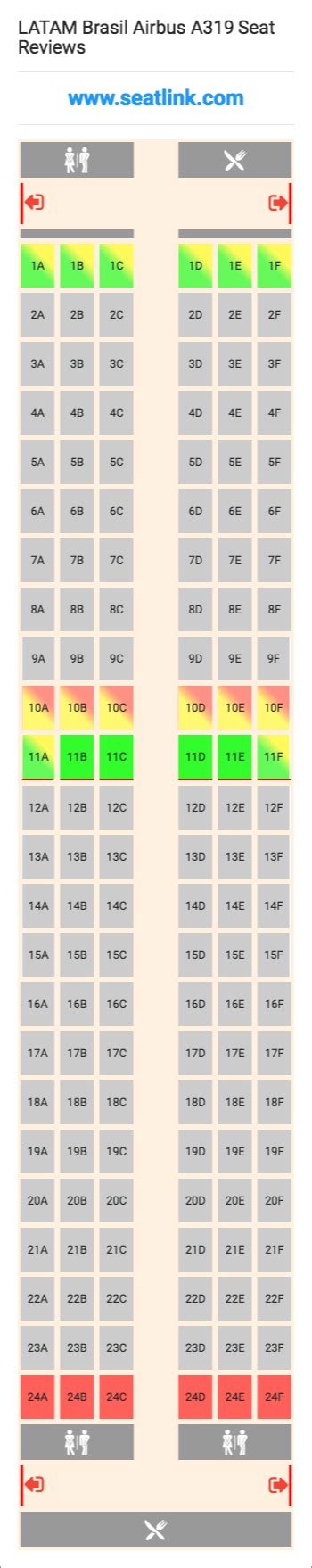 Encontre este pin e muitos outros na pasta imagens para apresentacoes de helder melo. LATAM Brasil Airbus A319 (319) Seat Map | Boeing, Boeing 737