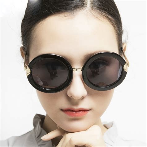 New 2018 Vintage Oversized Round Sunglasses Women Luxury Brand Retro