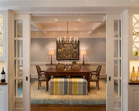 In modern times it is usually adjacent to the kitchen for convenience in serving, although in medieval times it was often on an entirely different floor level. Dining Room Pocket Door | Houzz