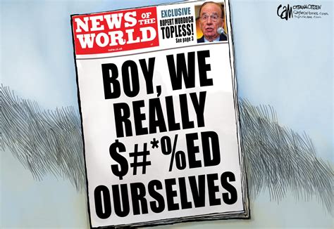 Editorial Cartoons Topic Murdoch Closes News Of The World Tabloid