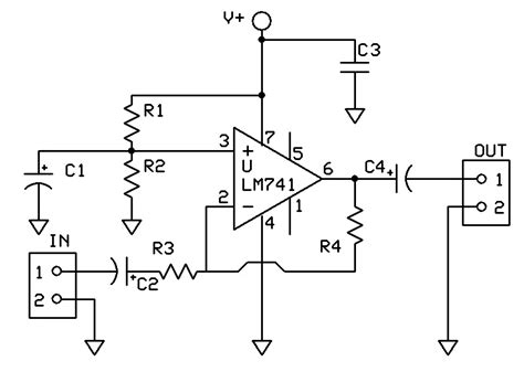 Lm741 Audio Amplifier Circuit Diagram Wiring Way