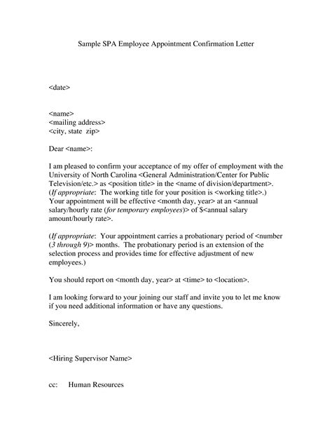 How To Draft An Appointment Confirmation Letter Download This Example