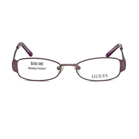 Guess Unisex Purple Square Eyeglass Frames Gu9037no2447