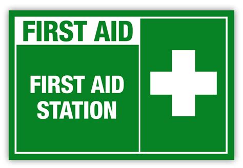 First Aid Station Label Creative Safety Supply