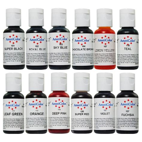 Americolor 3/4 oz super red use these americolor colours to add some fun to your buttercream icing, royal icing, and more. Americolor Soft Gel Paste Student Kit- Culinary Academy ...