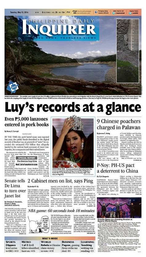 Pin By Philippine Daily Inquirer On Inquirer Front Page Palawan